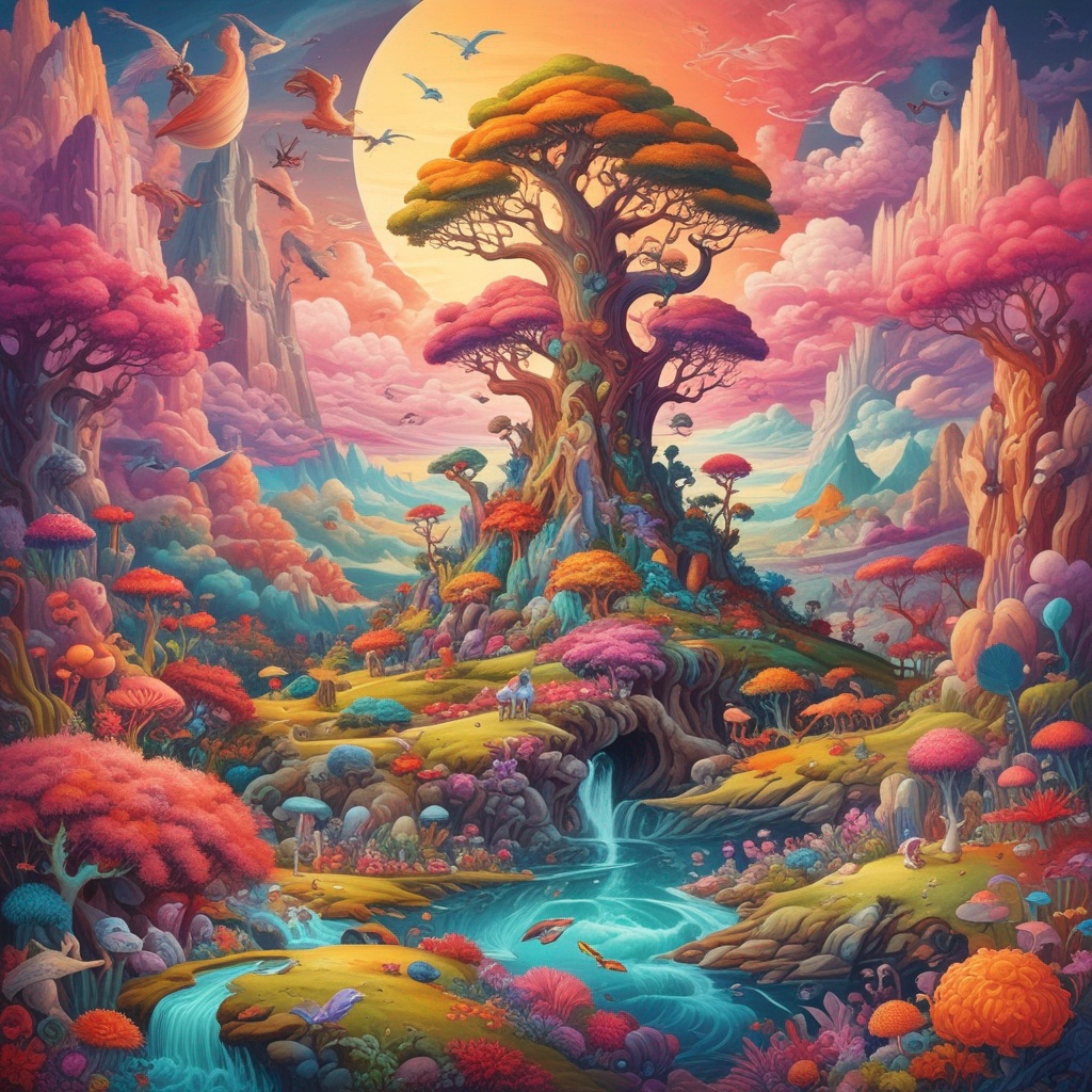 Jabberwok futuristic country artwork