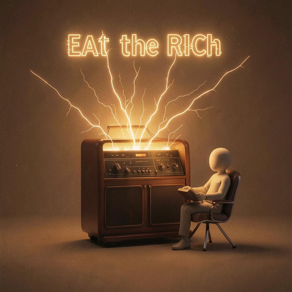 Radio WHY gang goon to eat the rich artwork