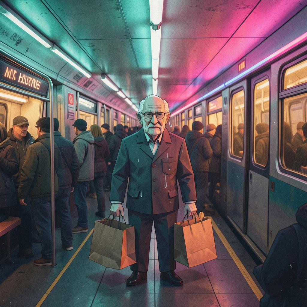 Hteo deda u metro artwork