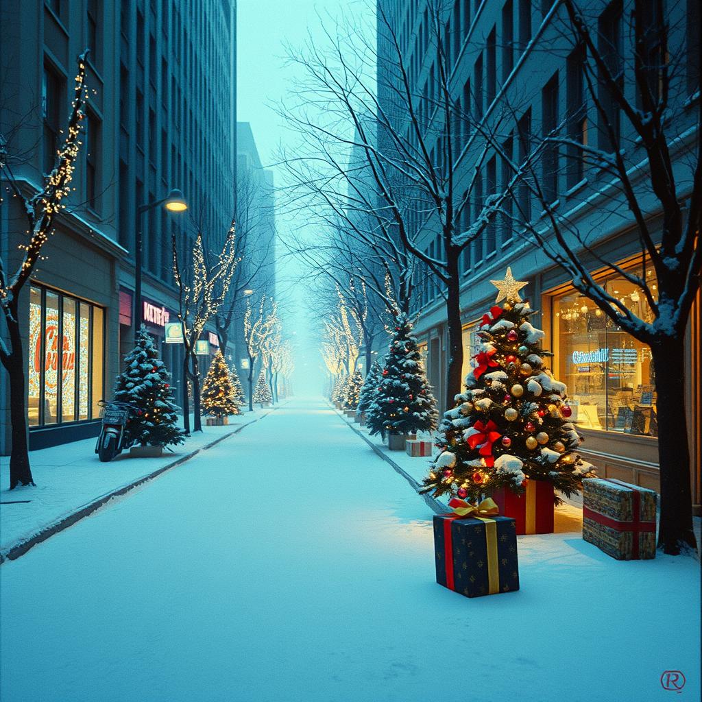 Snow fallin artwork