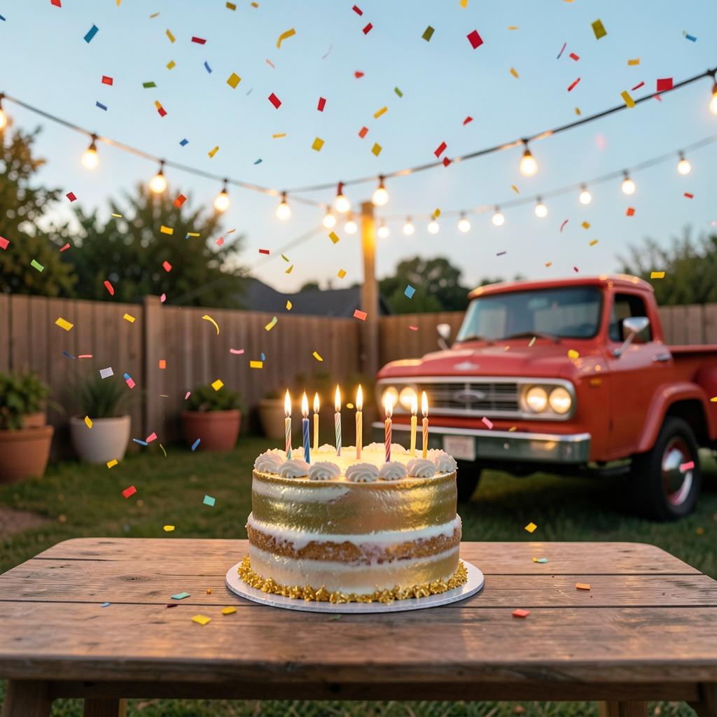 Red White Birthday artwork