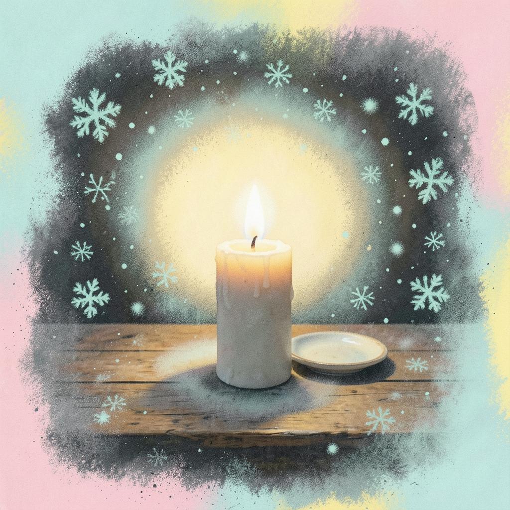 Kerzenlicht im Schnee artwork