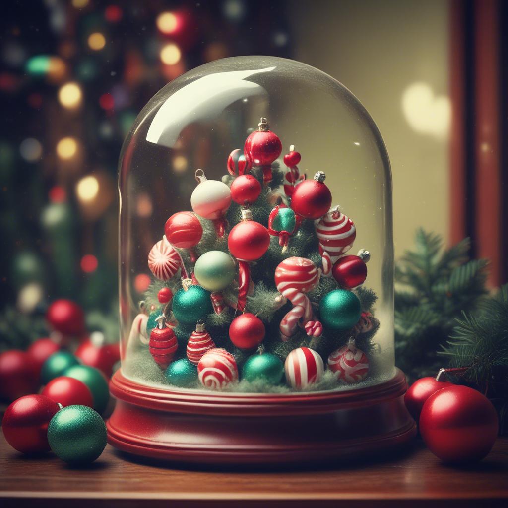 Tree's up, ornaments dance in the twilig artwork