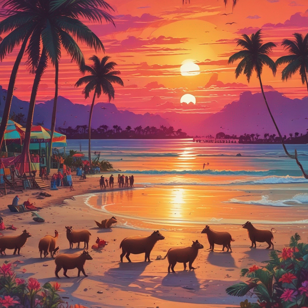 Capyband - Capybara Beach Fiesta artwork