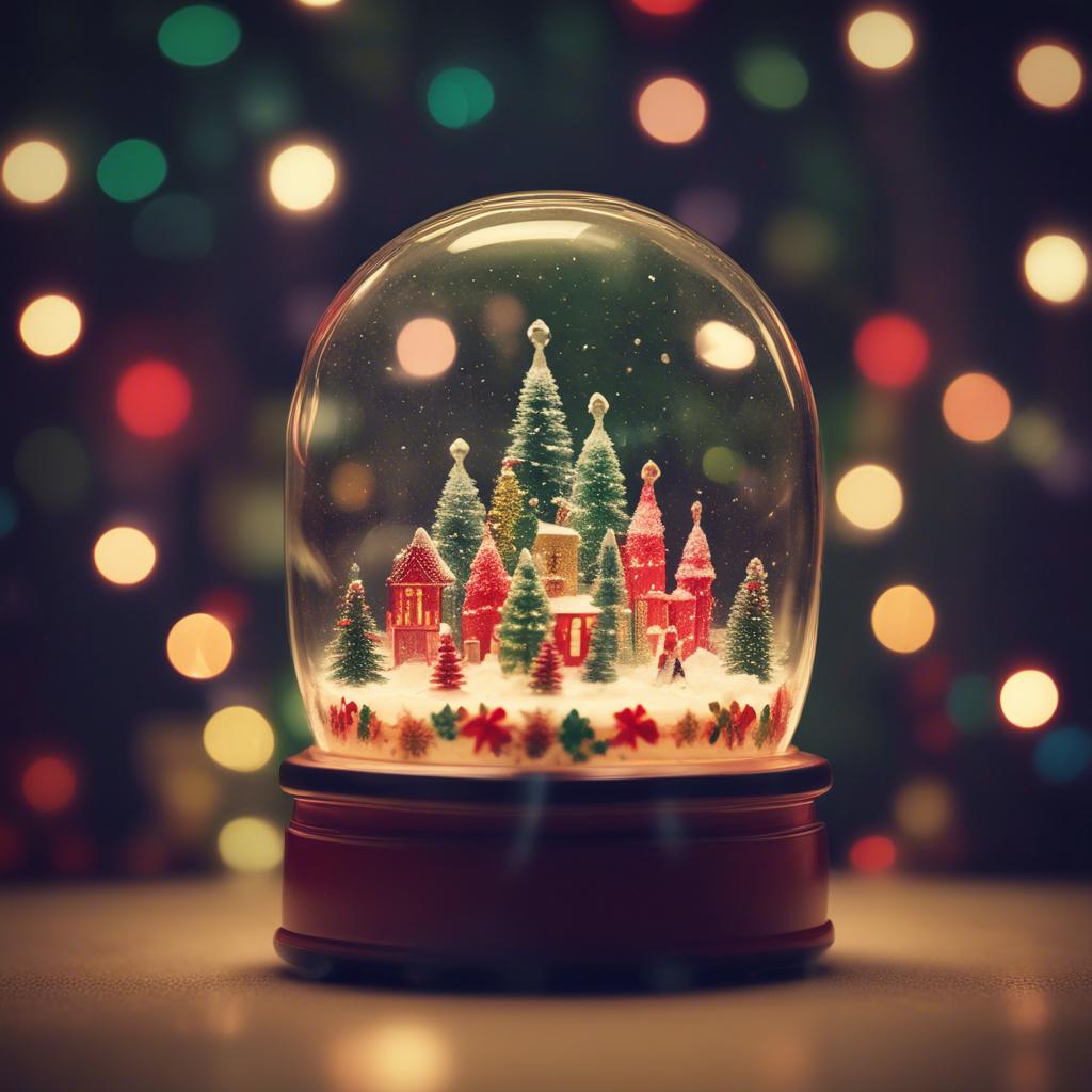 Tree's up, ornaments dance in the twilig artwork