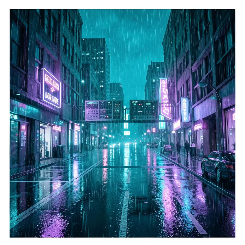 Marc Bower - Synths in the rain artwork