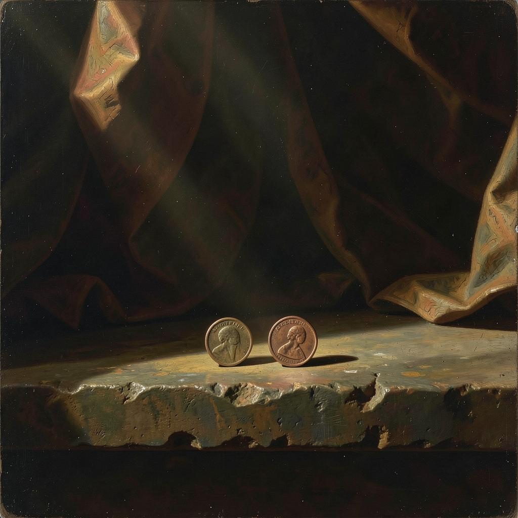 MARK CH 12C The Widow's Two Coins artwork