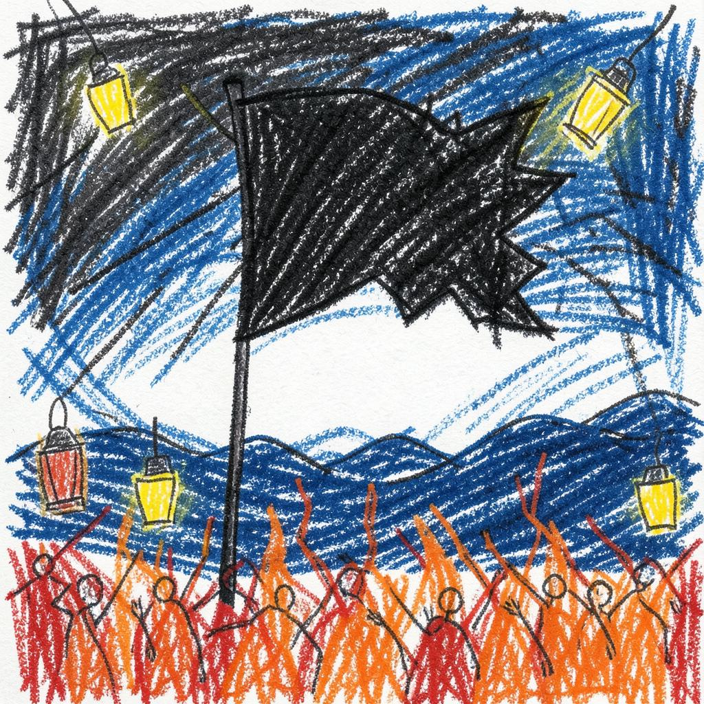 Black Flag Parade[, take the dark] artwork