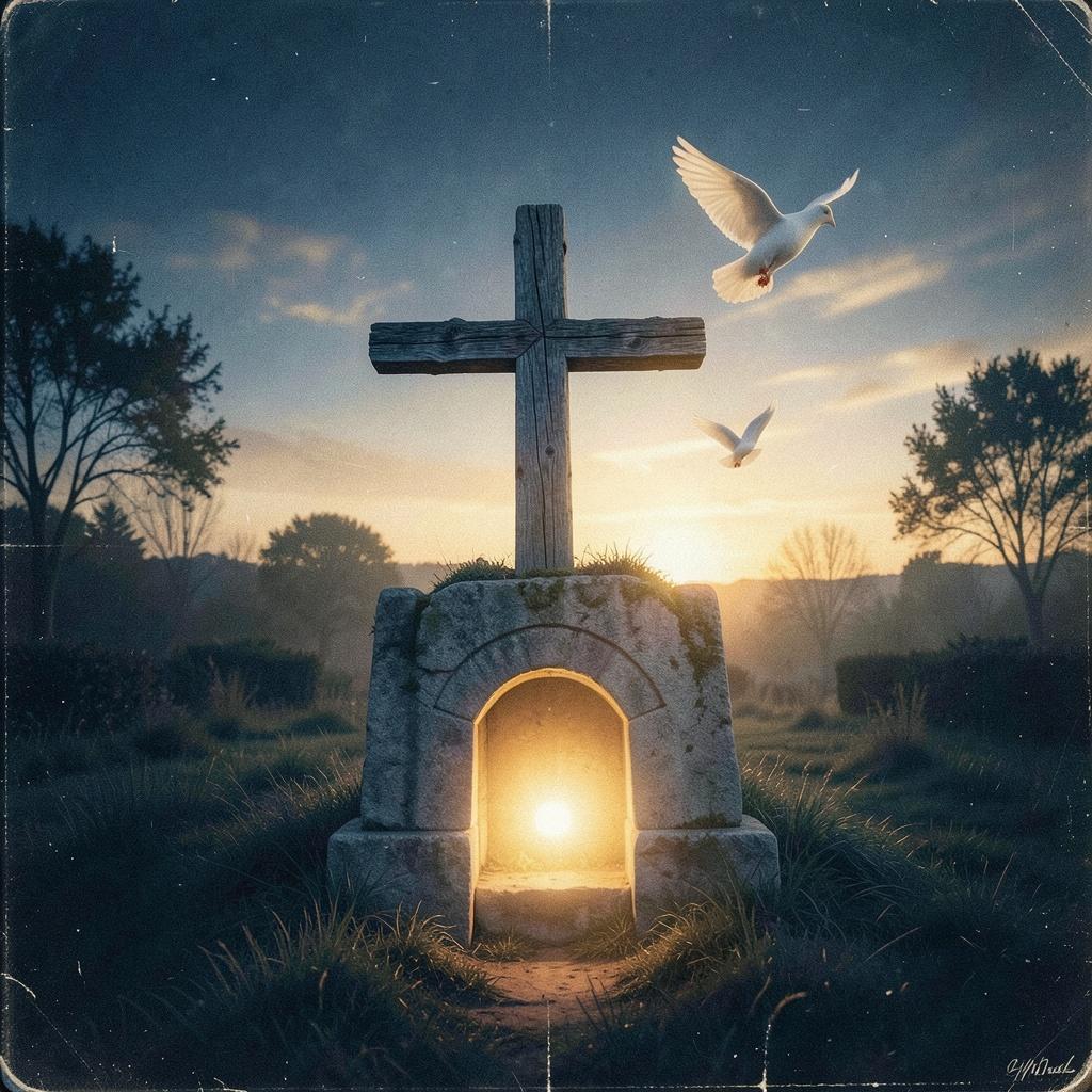 Crucifixion Burial And Resurrection Of Jesus! By Christine Clarke artwork