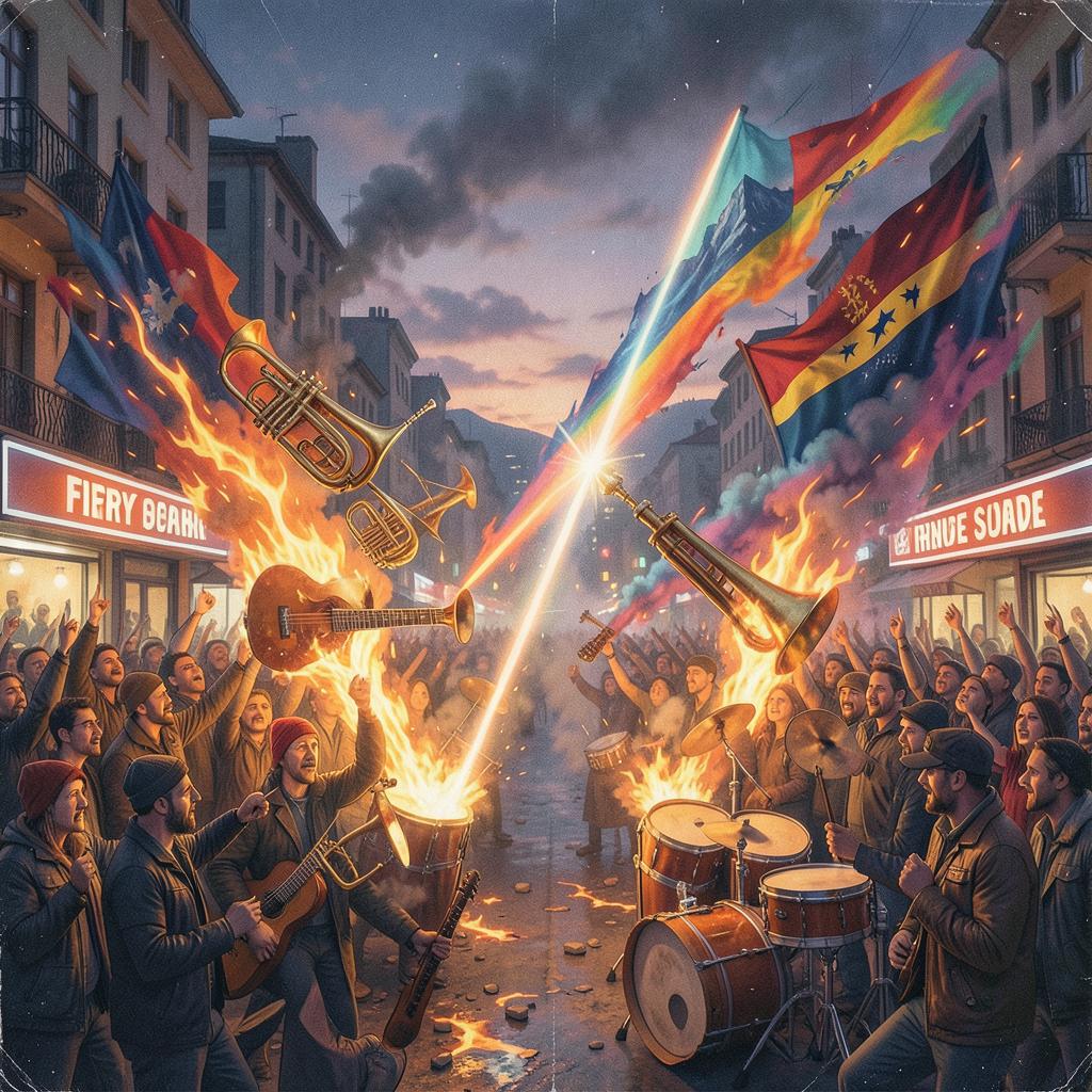Brazil Peru Fire artwork