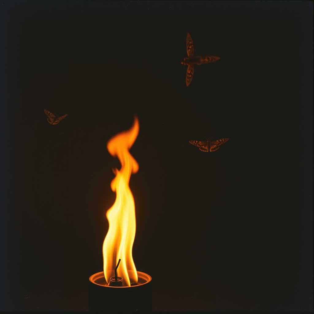 "Moth to a Flame" artwork