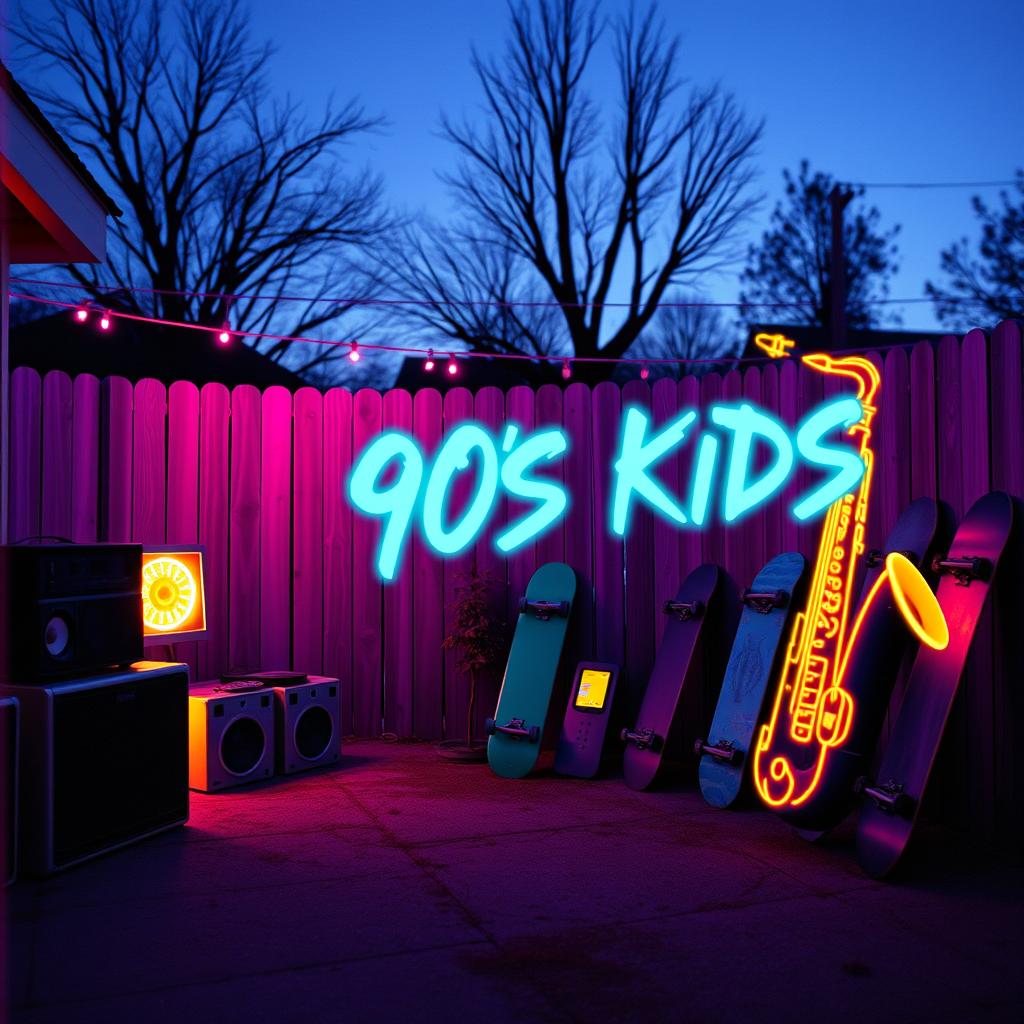 90s kids artwork