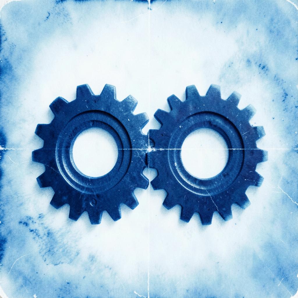 Zwei Stimmen ein Motor artwork