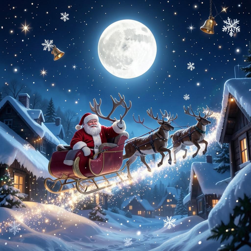 SANTA'S MIDNIGHT RIDE artwork