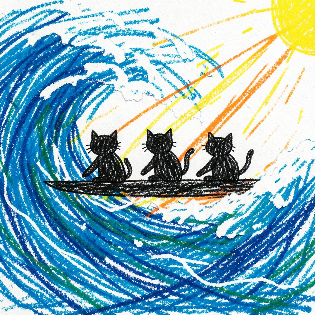 Surfing Cats (Spanish Version) artwork