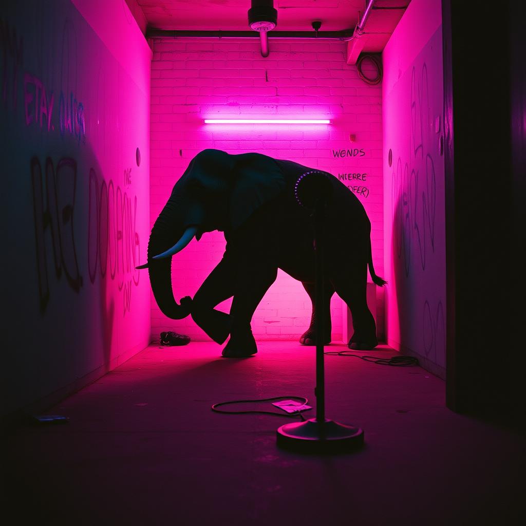 Come stomping in the room like an elepha artwork