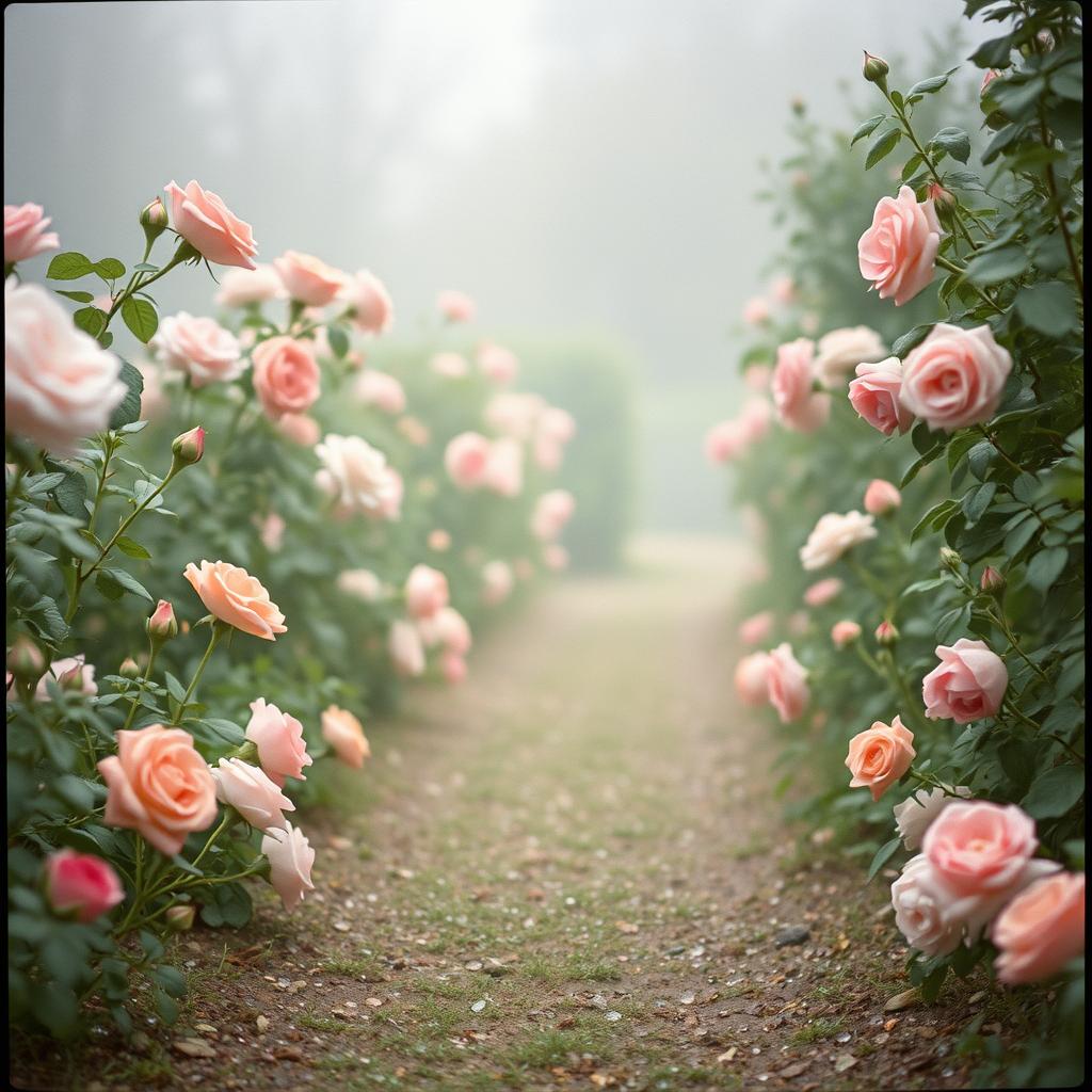 Walk with me through the roses artwork