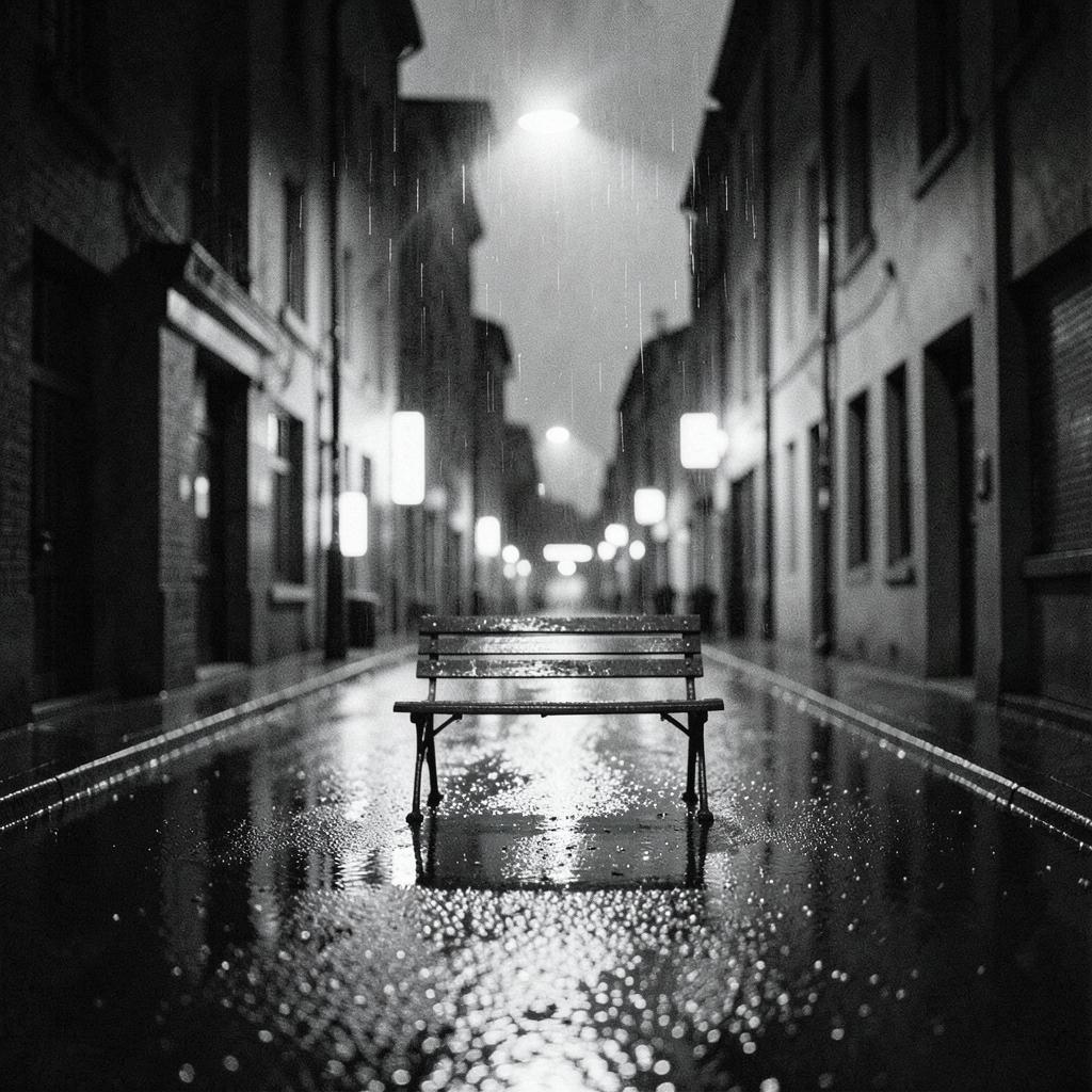 Streetlights bleedin' colors in the rain artwork