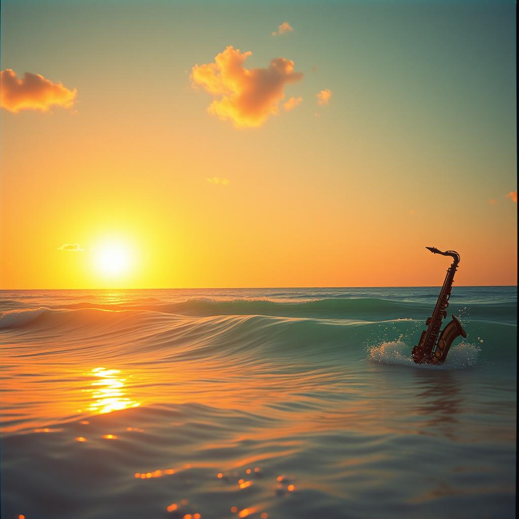 Belize funky sunrise artwork