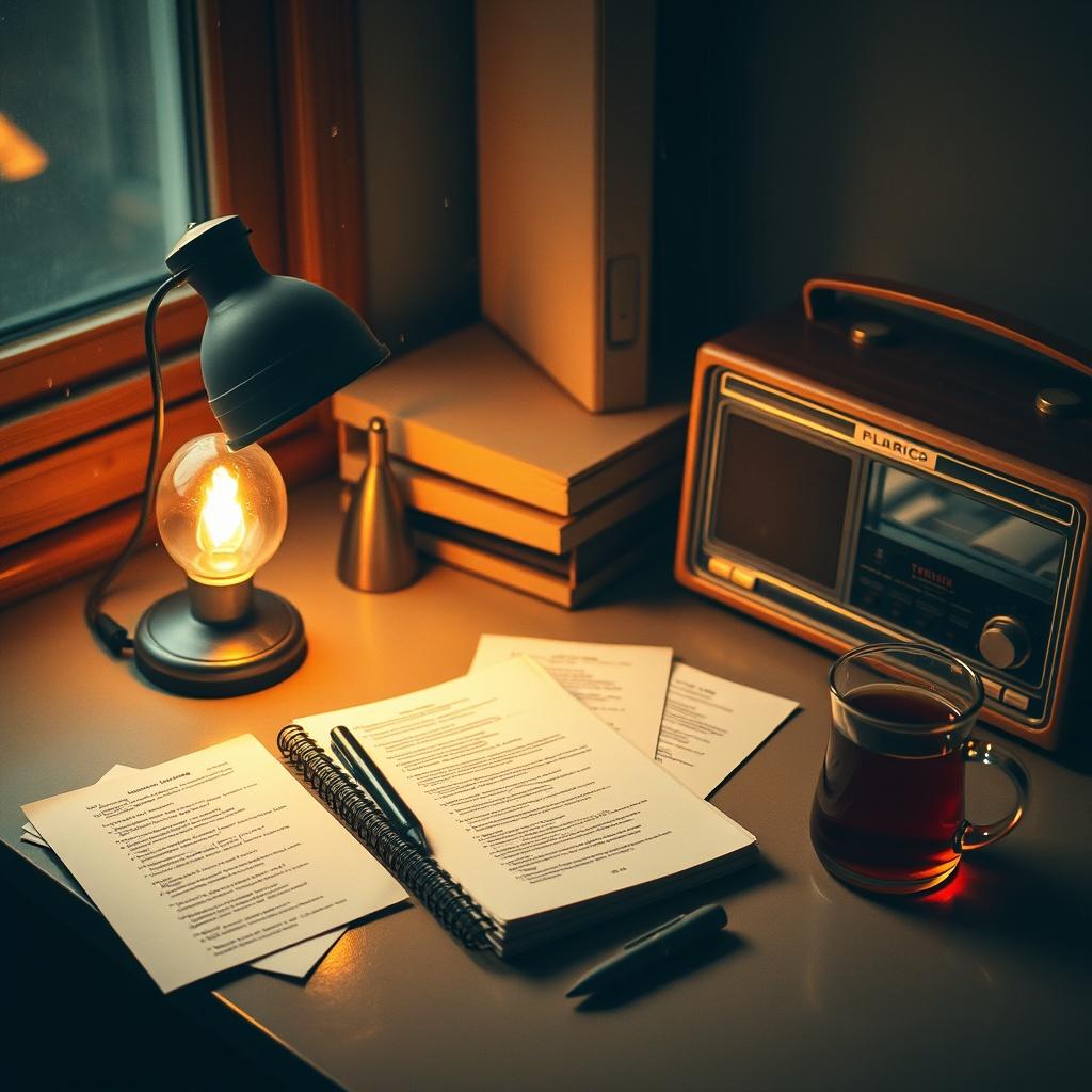 Rainy Desk Notes artwork