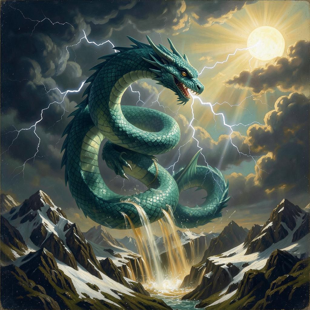 蒼龍青雲 - Azure Dragon: Rising Through Clouds artwork