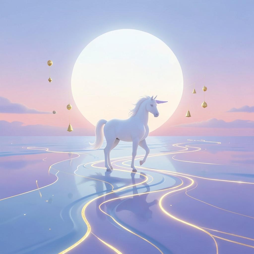 White Unicorn Path artwork