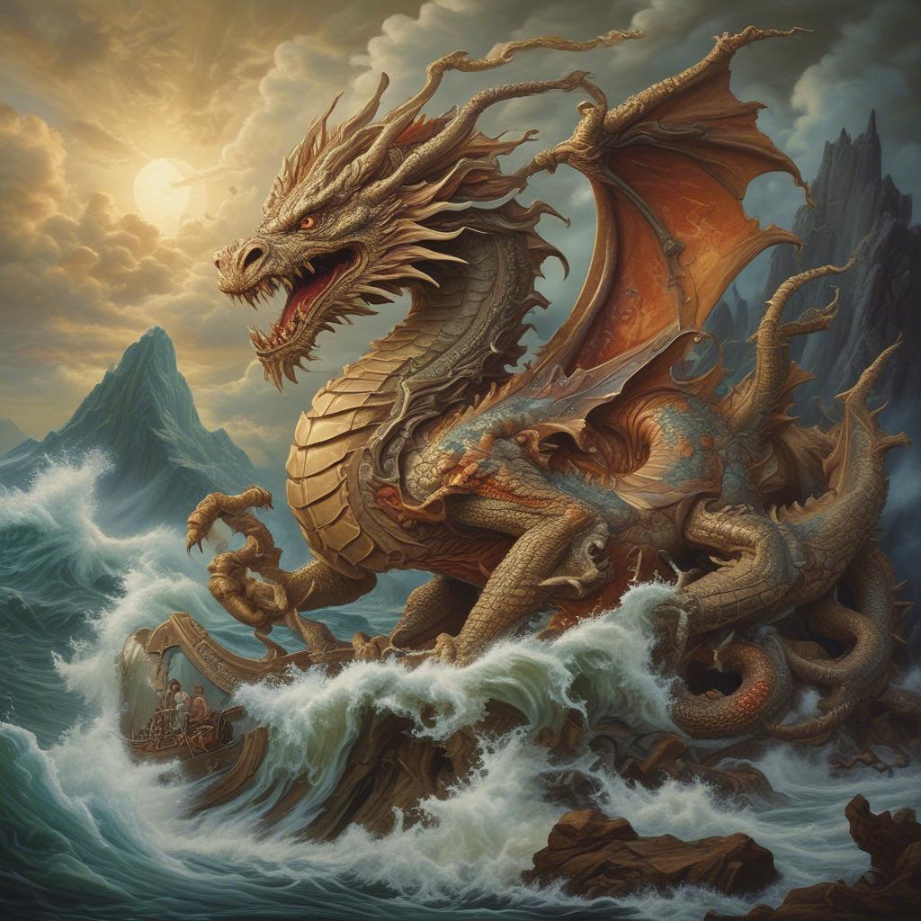 carved dragons artwork
