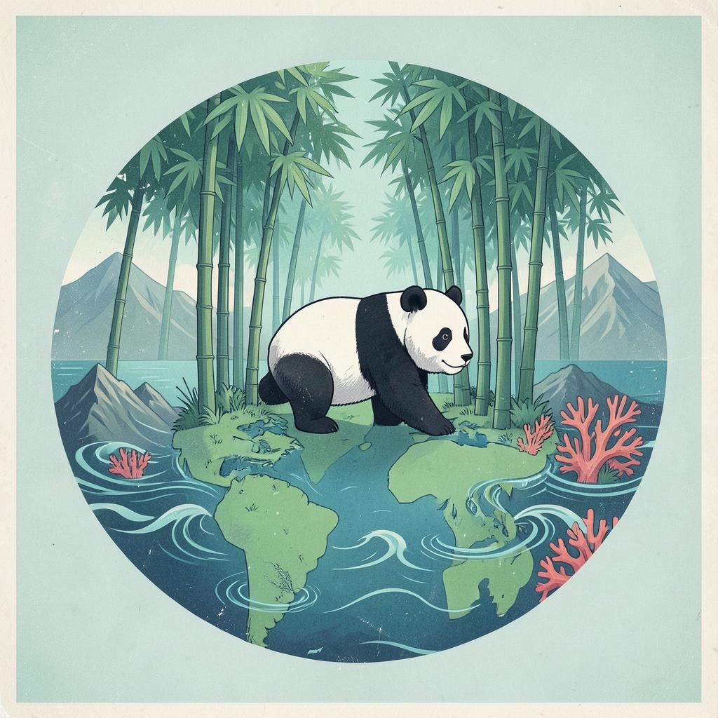 Panda chodzi po świecie artwork