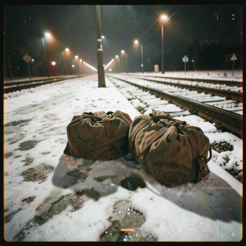 Zwei Knarren im Schnee artwork