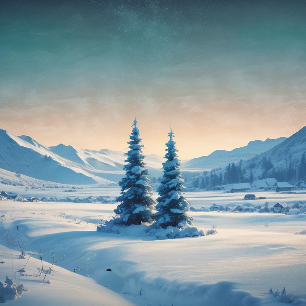 Winter time christmas artwork