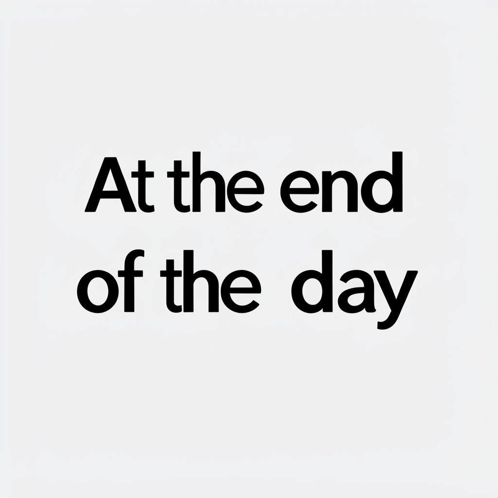 At the End of the Day artwork