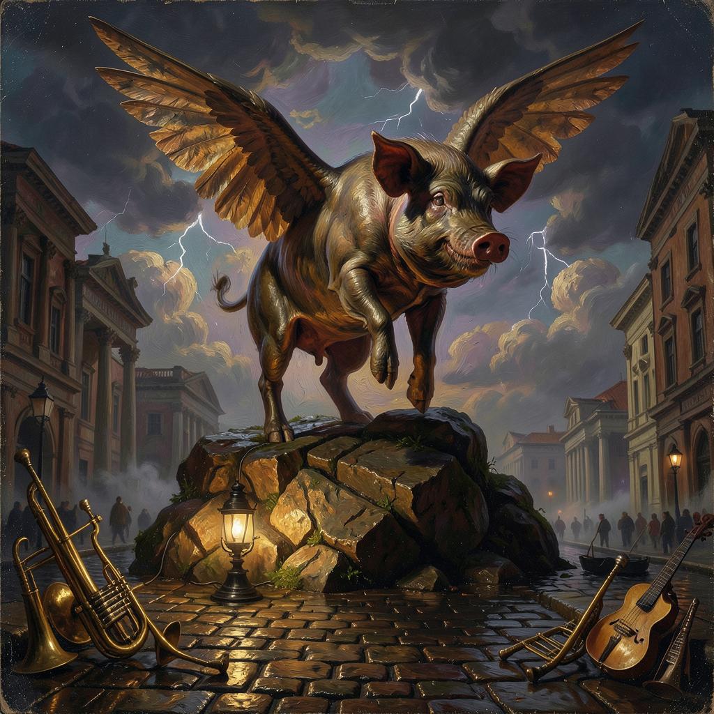 WHO DEY? WHO DAT? WHEN PIGS FLY! artwork