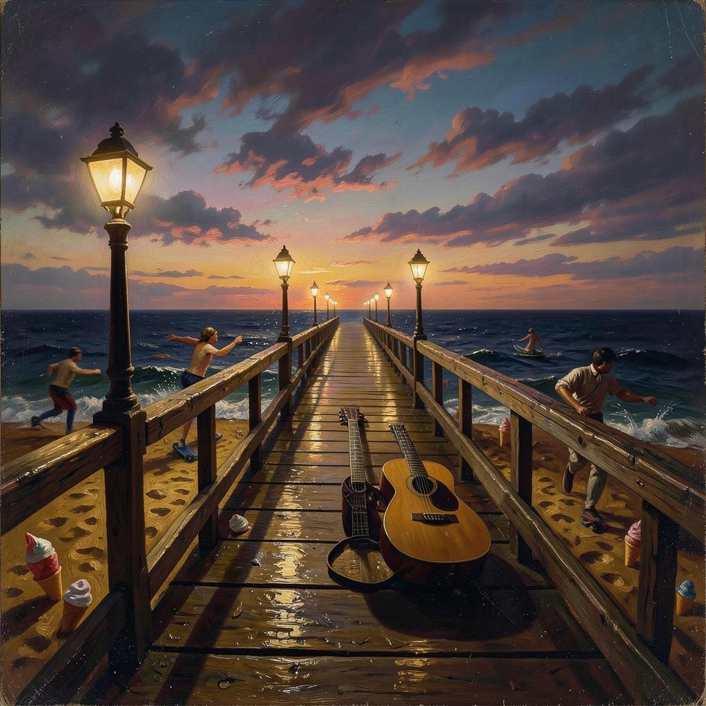 Santa Monica Beach artwork