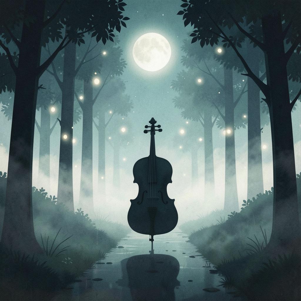 숲속 달빛 산책 / Moonlit Walk Through the Forest artwork