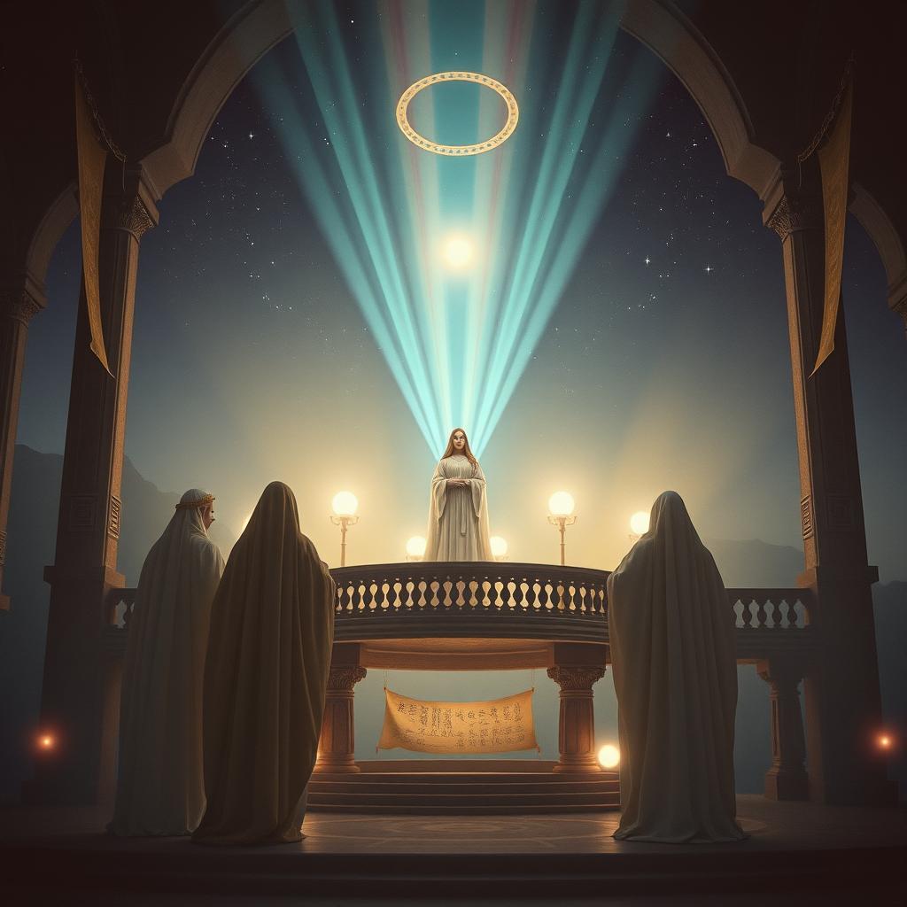 九天玄女與六丁玉女 - The Mysterious Lady and Her Six Jade Maidens artwork