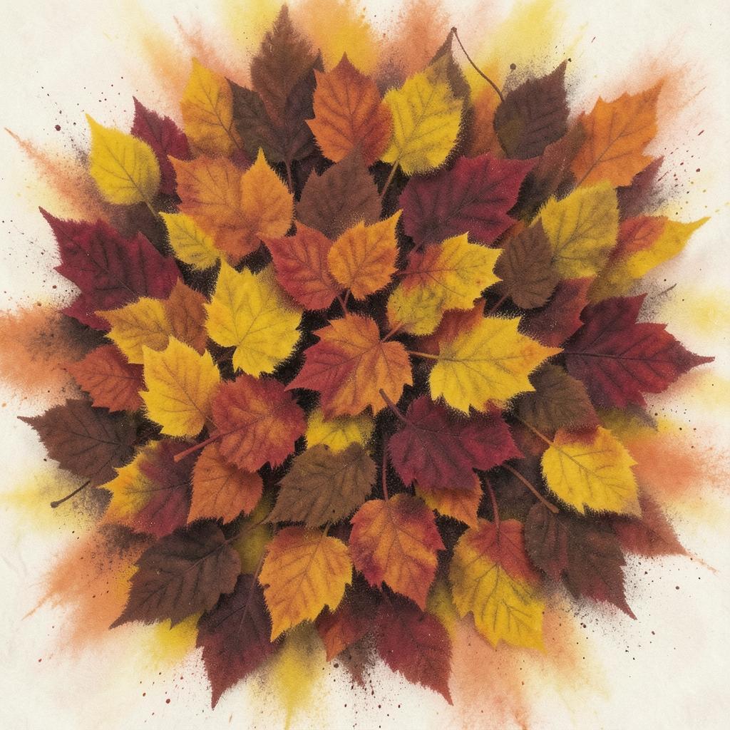 Orange, Yellow, Red and Brown artwork