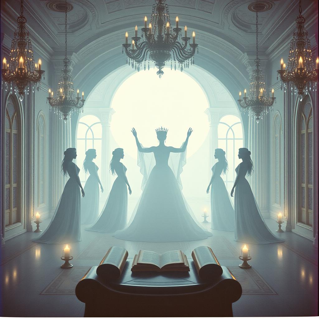 九天玄女與六丁玉女 - The Mysterious Lady and Her Six Jade Maidens artwork
