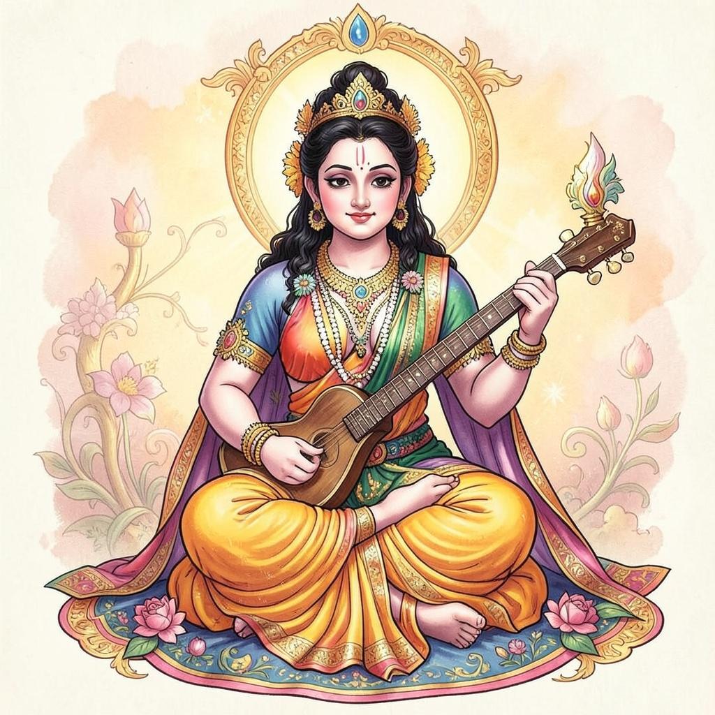 Saraswati artwork