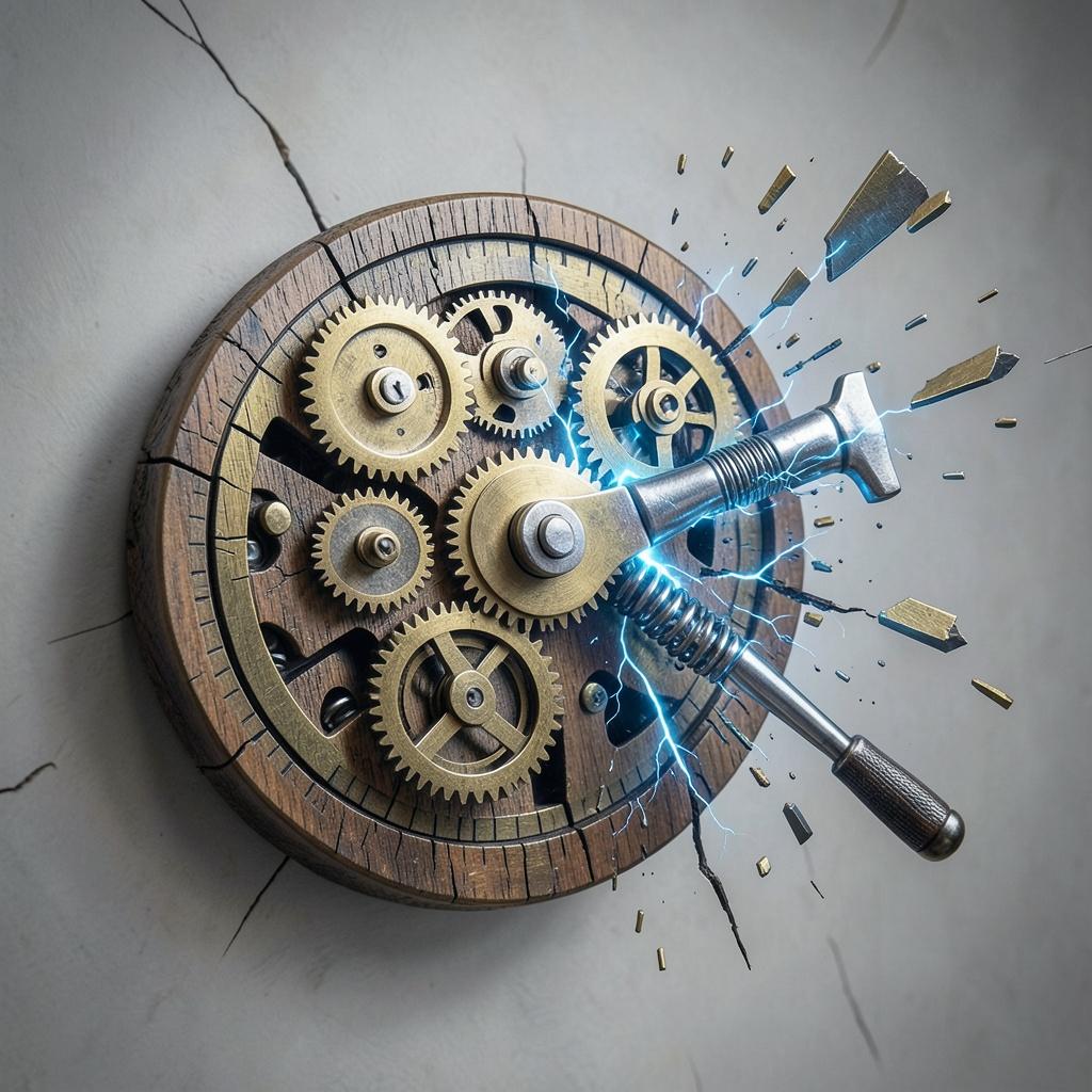 One-shot Comic Mechanism Sound, Not A Voice, Like A Wind-up Wooden Ratchet To... (1.59x) artwork