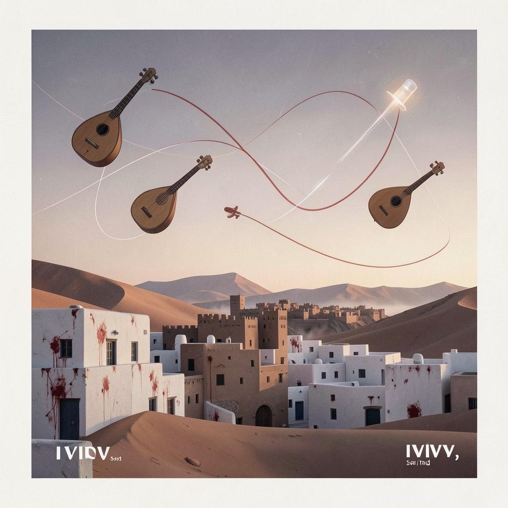 „Die Kasbah brennt / كازباه تحترق“ artwork