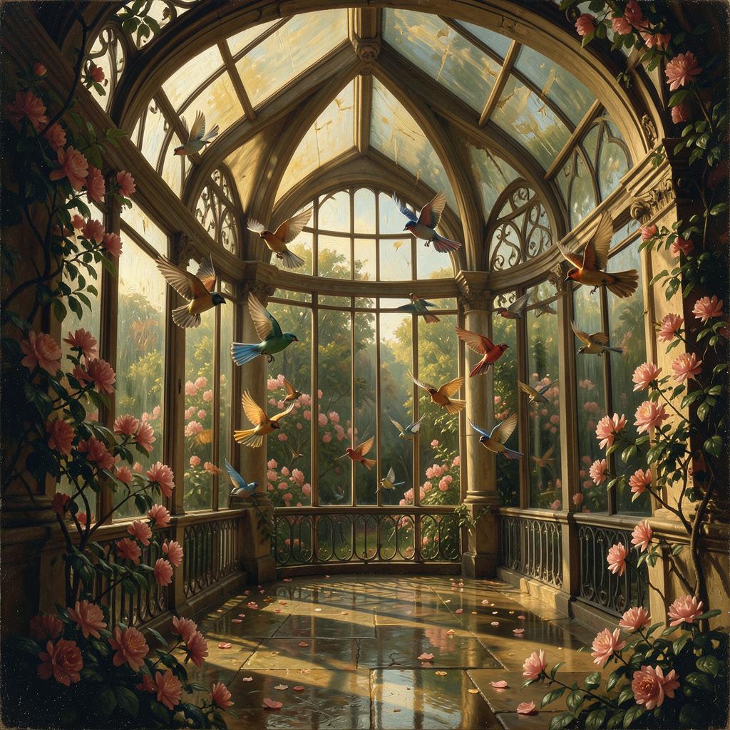 Birds Across the Glass Garden artwork
