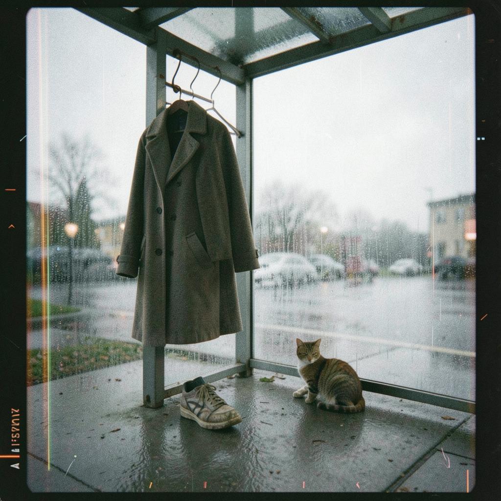 Mannen vid hållplatsen artwork