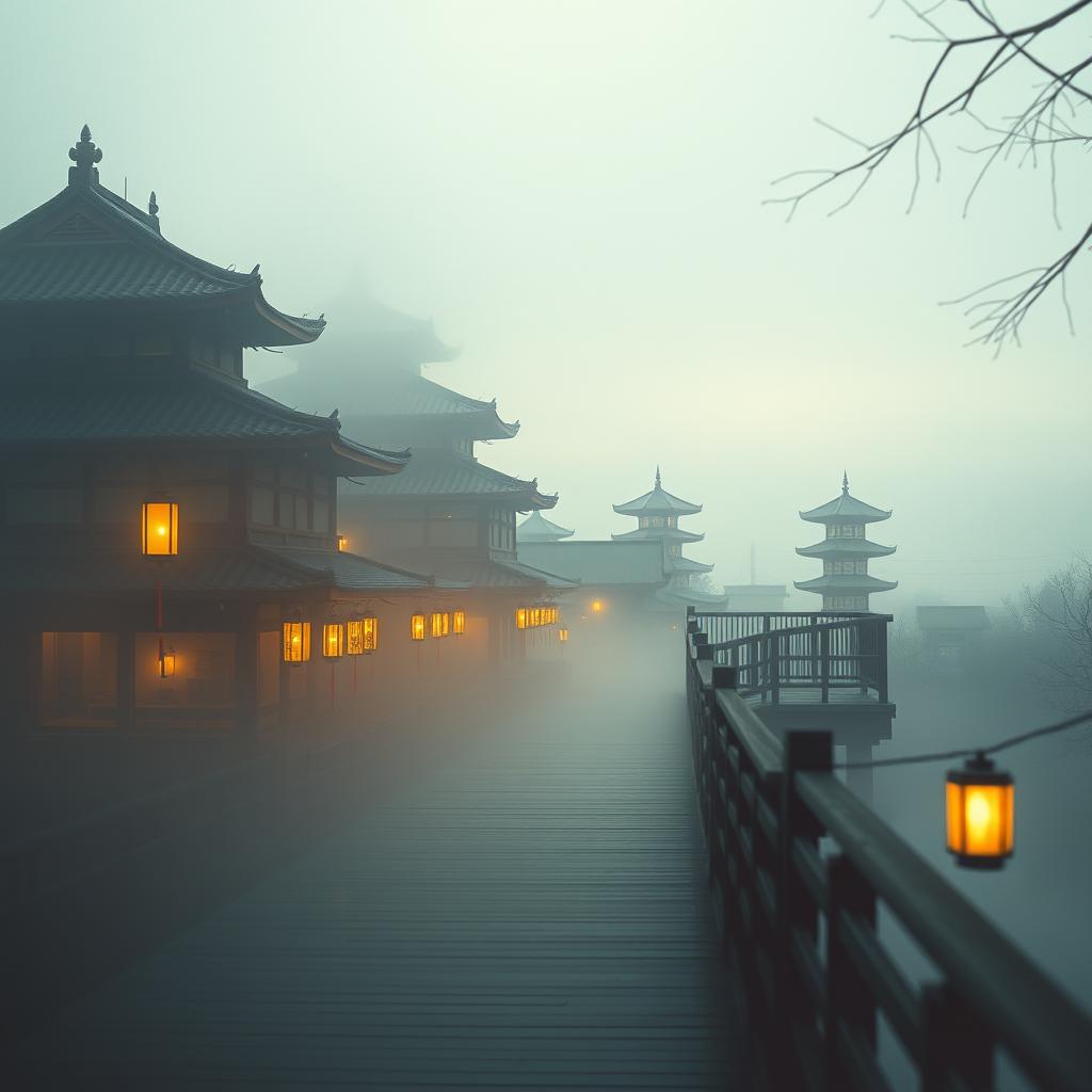 Hidden Village in the Mists artwork