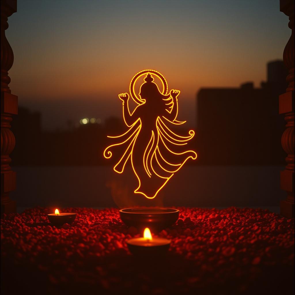 RBSM लाल-लाल चुनरी मैया की, चम-चम चमक रही, artwork
