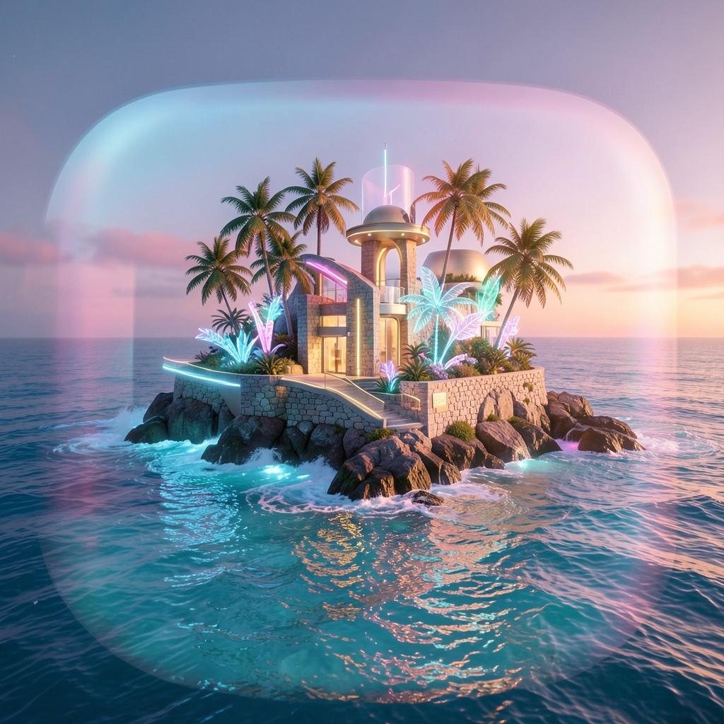 Digital Palm-Glow artwork