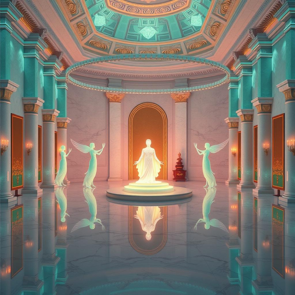 九天玄女與六丁玉女 - The Mysterious Lady and Her Six Jade Maidens artwork