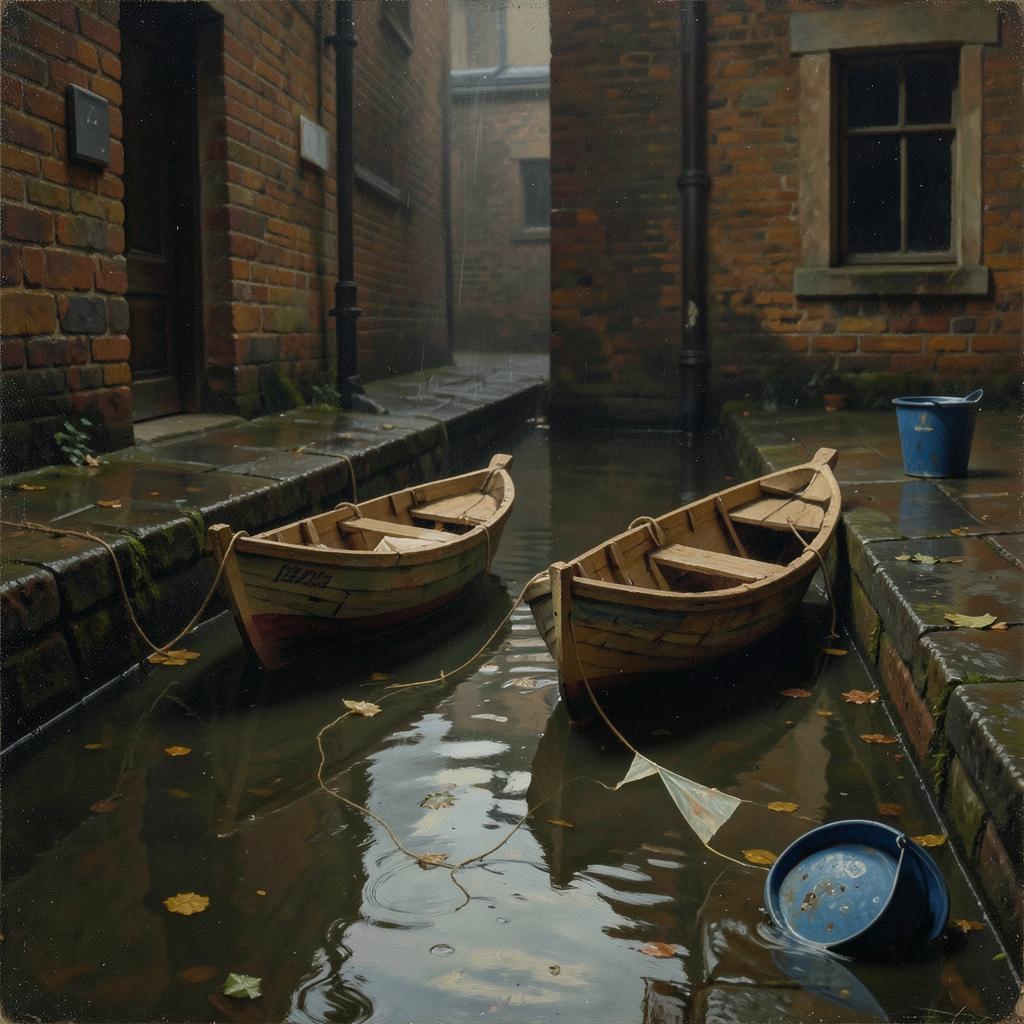 Desfile de barcos de papel artwork