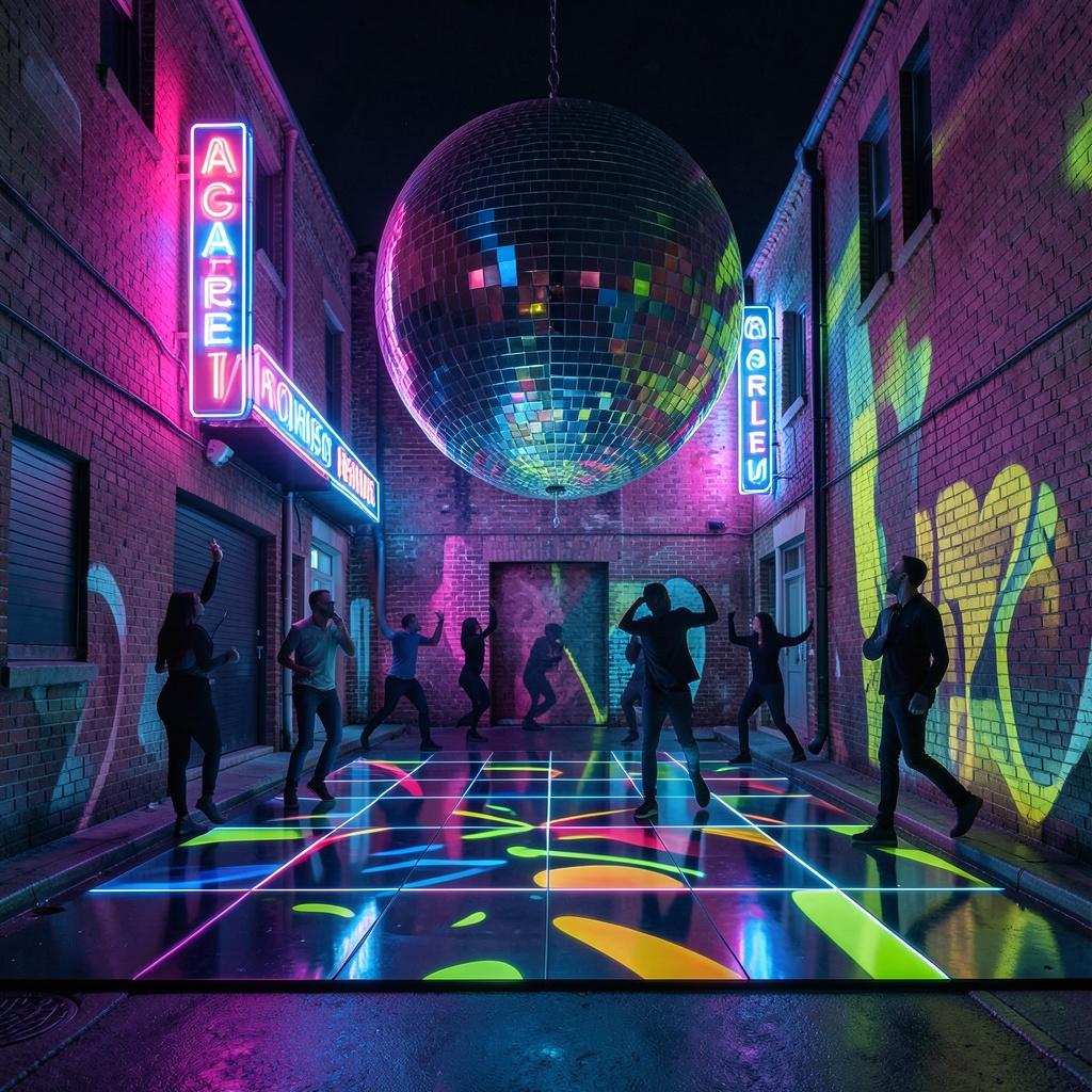 Dancing artwork
