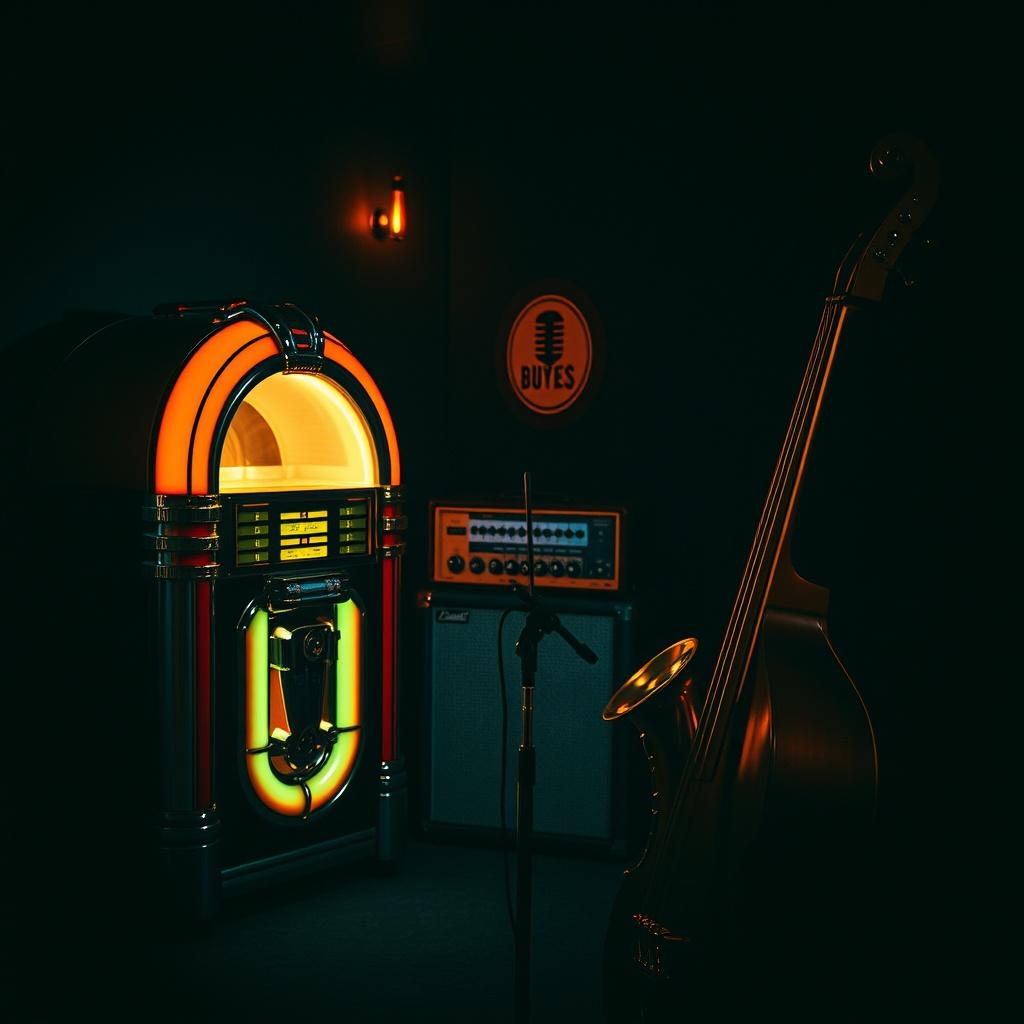 Vintage blues  rock mood artwork
