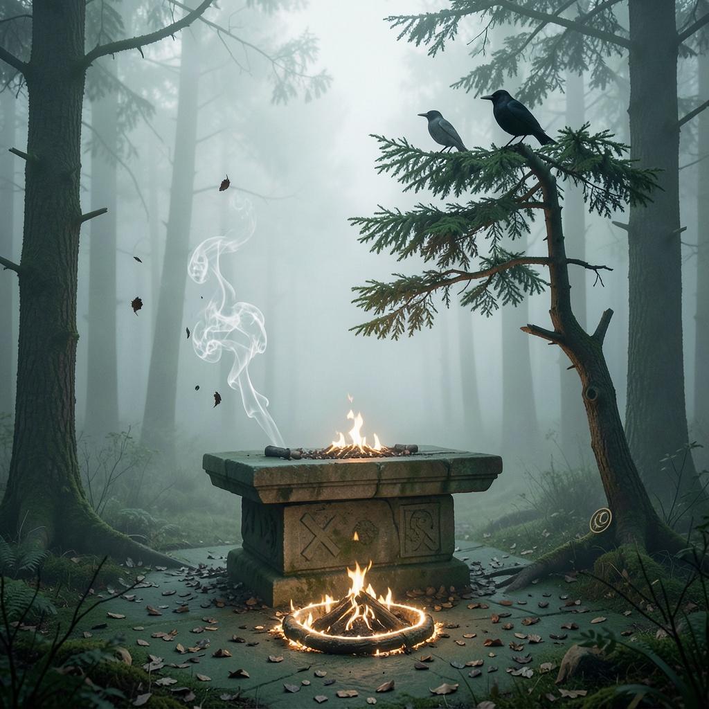 Ash Leaves on the Altar artwork